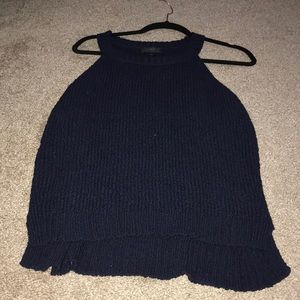 Navy Blue Knit Tank Top